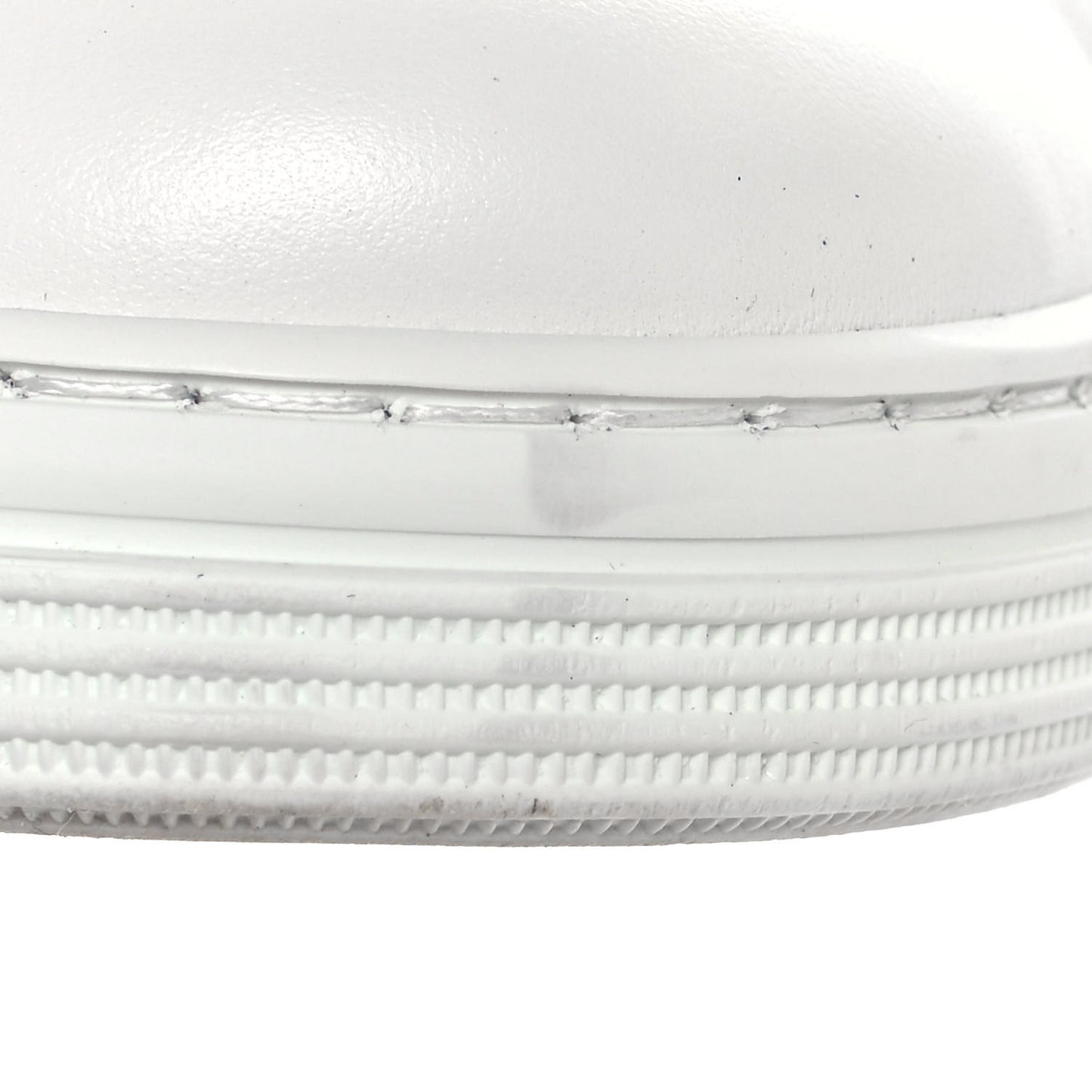 Calfskin Womens Logo Sneakers 41 White Black