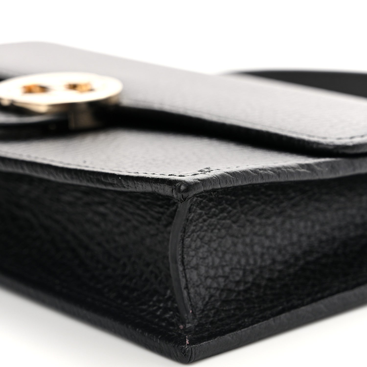 Gucci Dollar Calfskin Interlocking G Chain Wallet Black 10 of 11