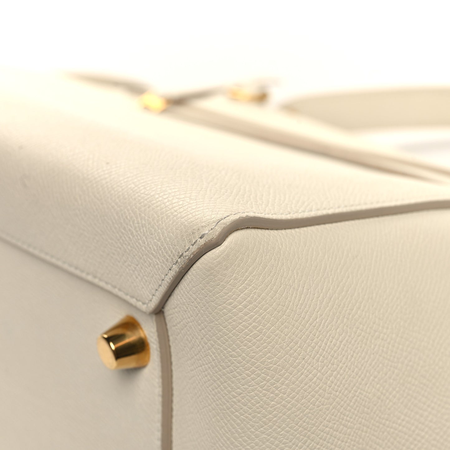 Grained Calfskin Mini Belt Bag White