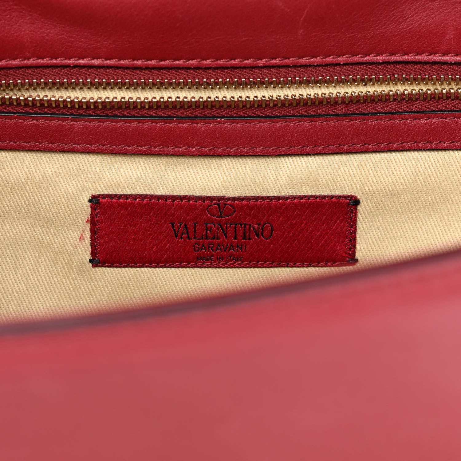 Valentino Garavani Vitello Medium Glam Lock Rockstud Flap Rubino 6 of 13