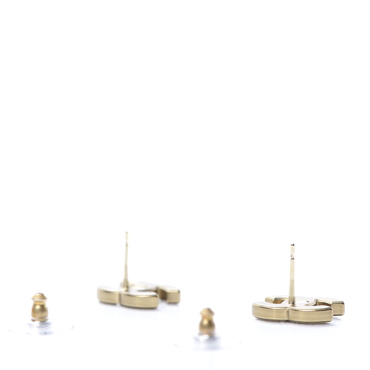 Chanel Crystal CC Earrings Gold 3 of 5