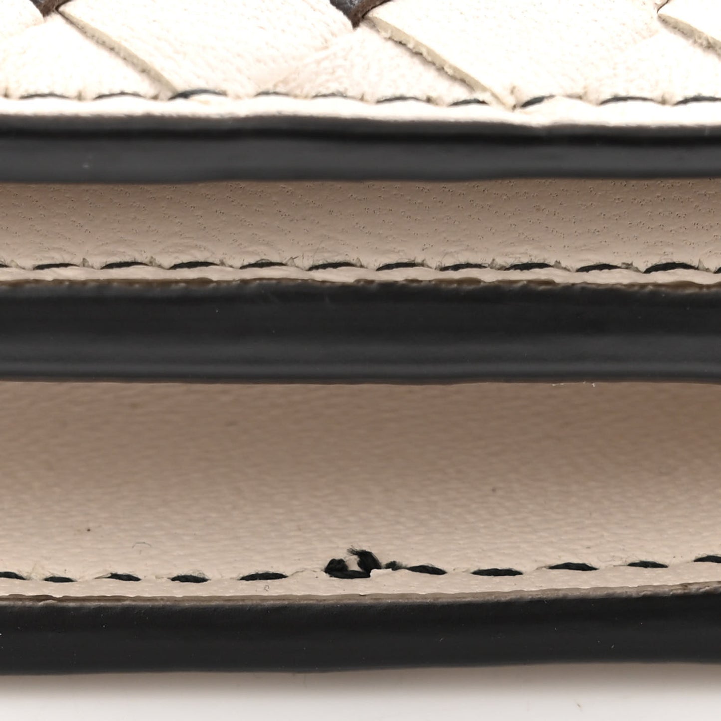 Nappa Intrecciato Chain Wallet Mist Abstract