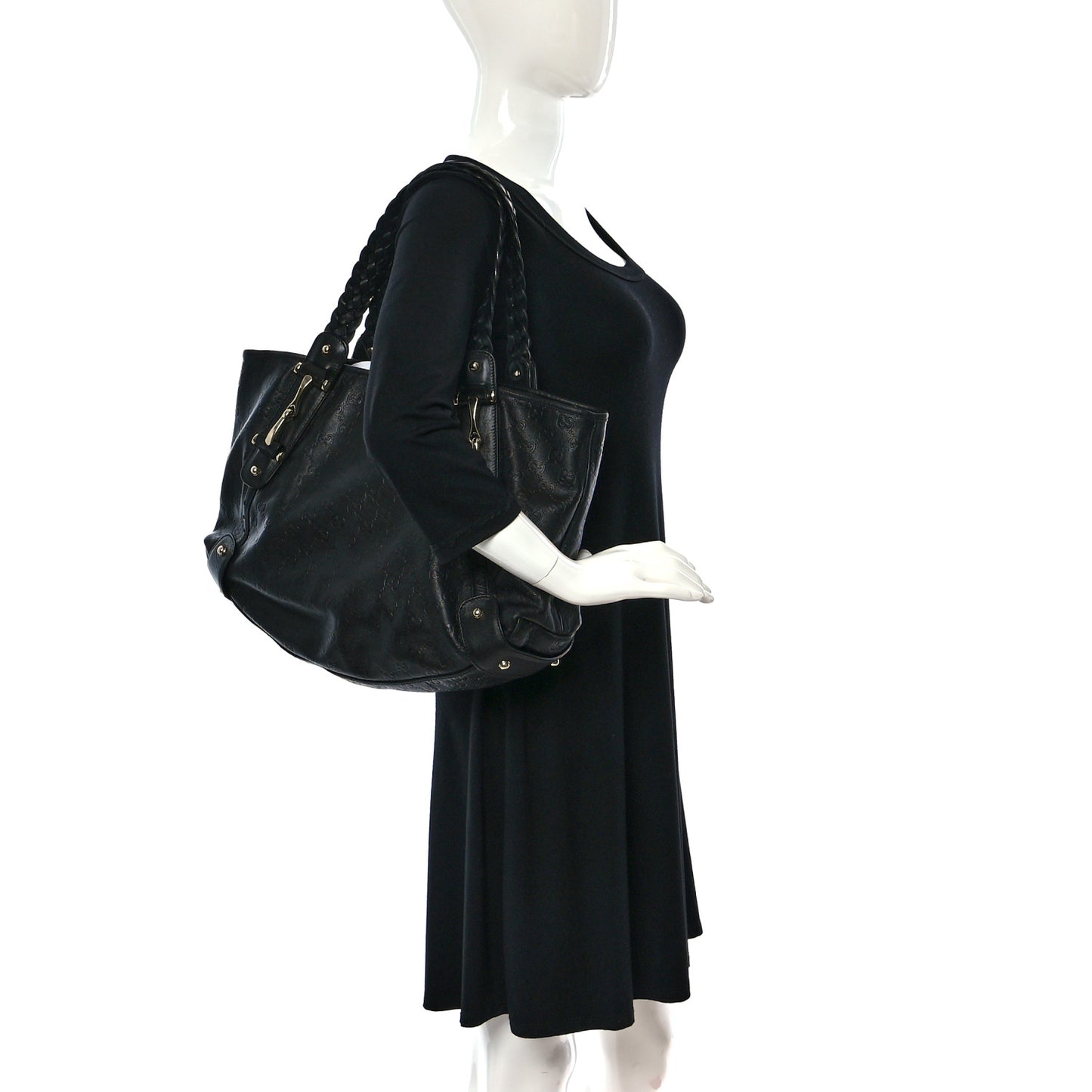 Guccissima Medium Pelham Shoulder Bag Black