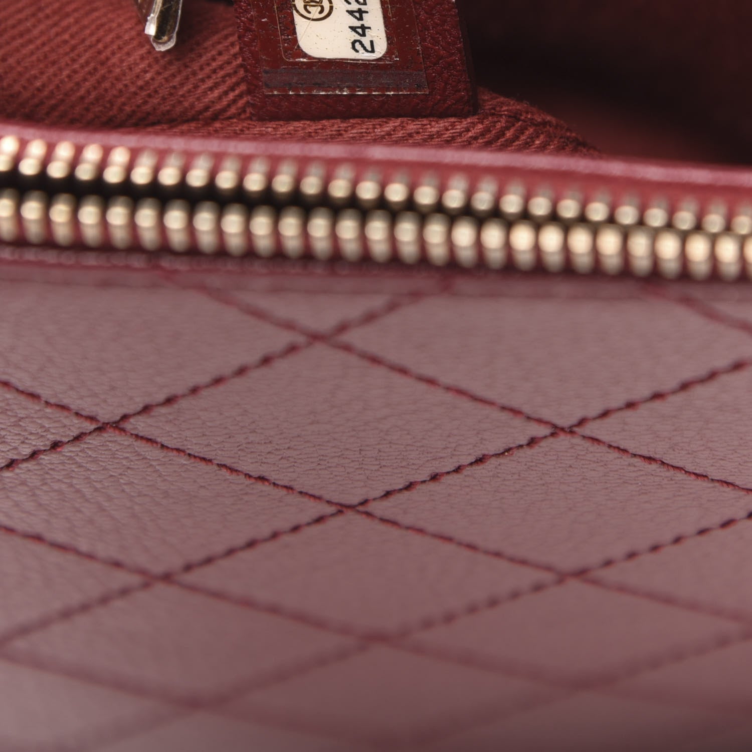 Chanel Shiny Calfskin Goatskin Quilted Medium Coco Curve Messenger Flap Burgundy 8 of 11