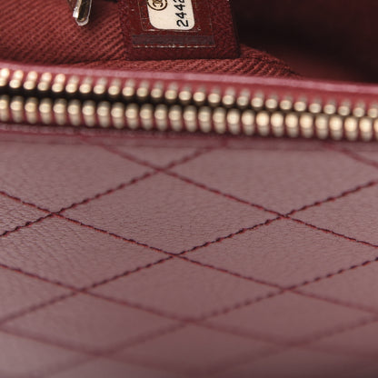 Chanel Shiny Calfskin Goatskin Quilted Medium Coco Curve Messenger Flap Burgundy 8 of 11