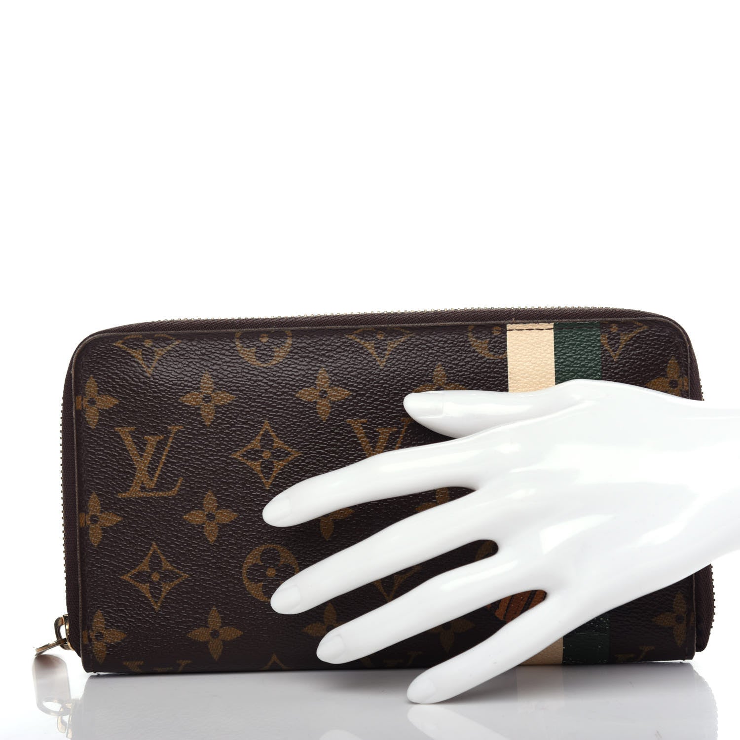 Louis Vuitton Monogram Groom Zippy Organizer Wallet Green 2 of 8