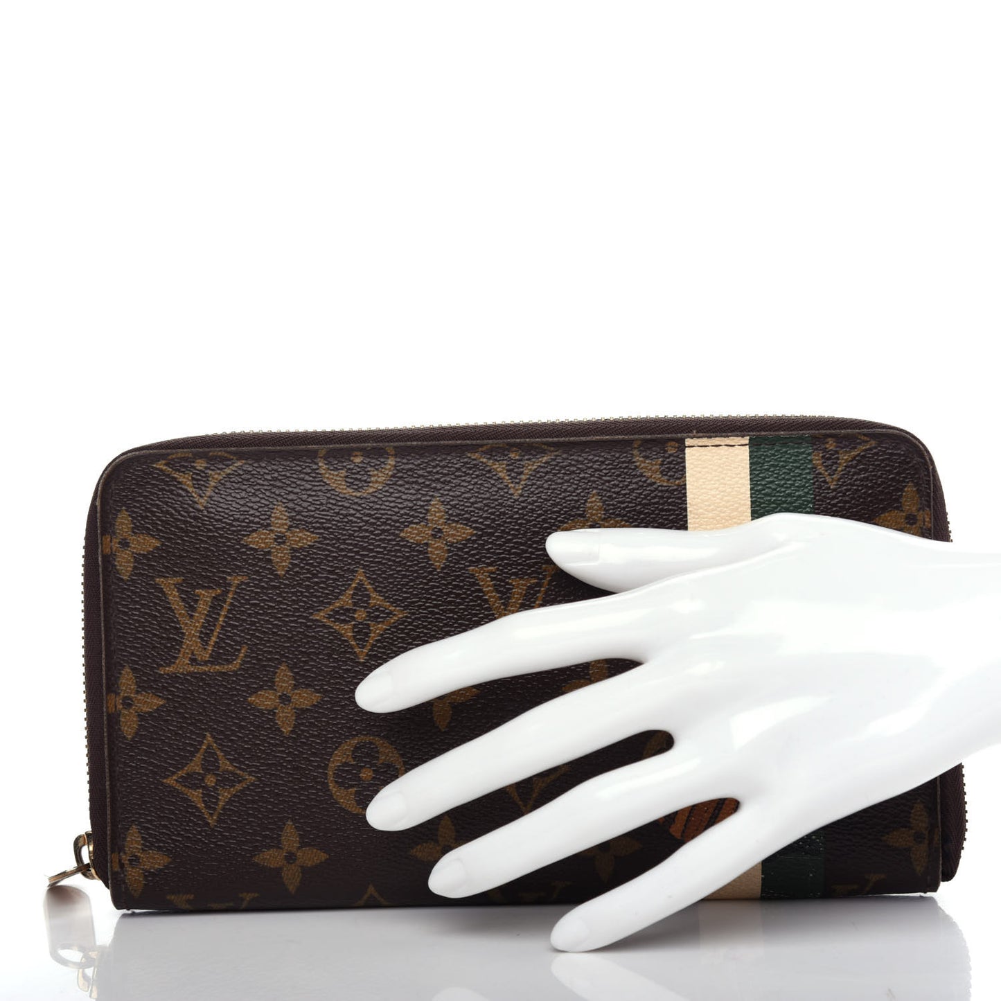 Monogram Groom Zippy Organizer Wallet Green