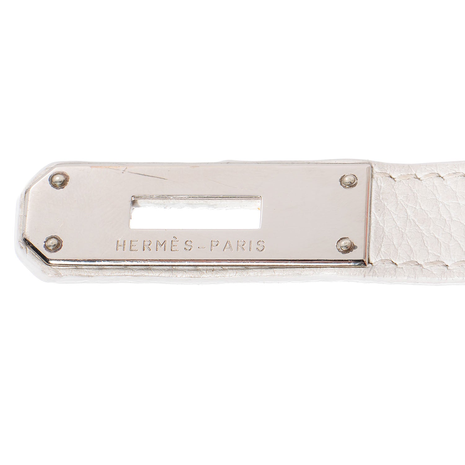 Hermes Taurillon Clemence Lizard Club Birkin 35 Blanc Gris Perle Sanguine 21 of 23