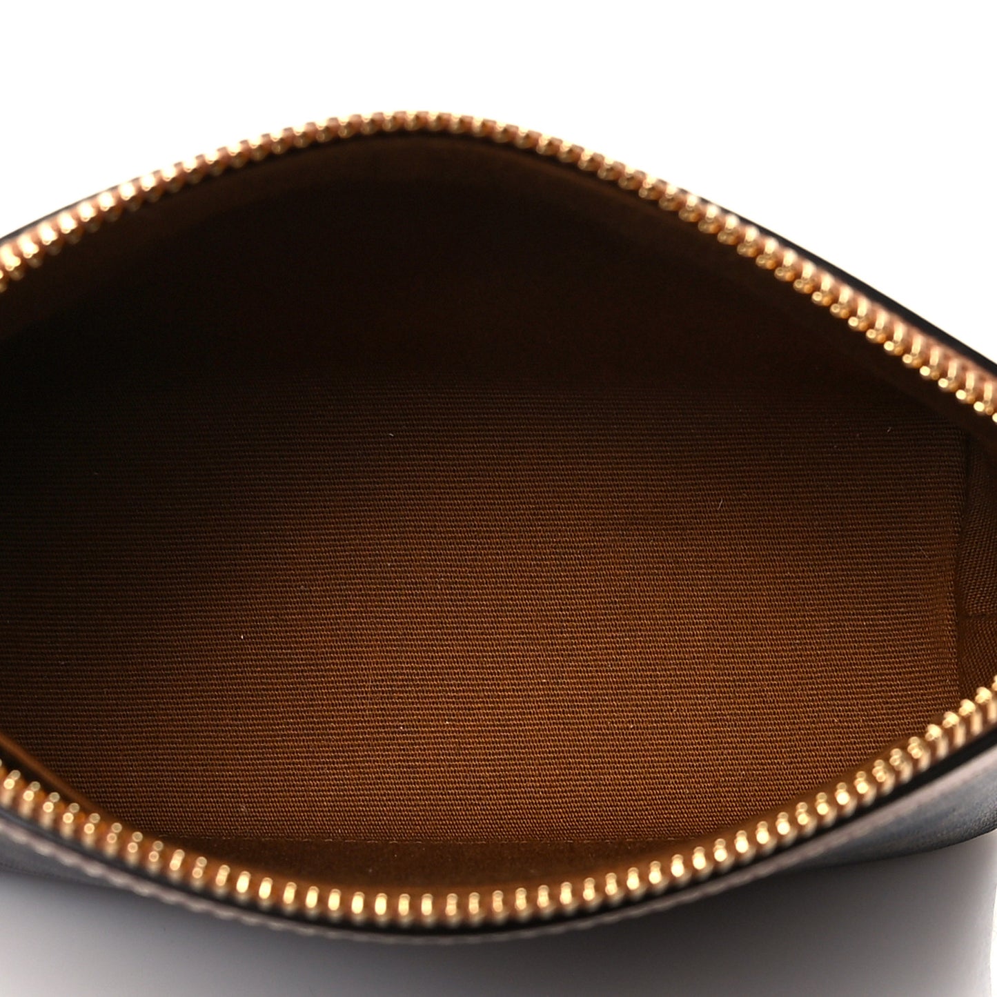 Triomphe Canvas Calfskin Small Zipped Pouch Tan