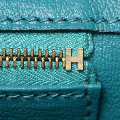 Hermes Taurillon Clemence Birkin 30 Bleu Paon 16 of 31