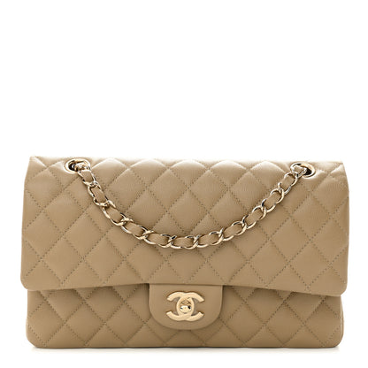 Chanel Caviar Quilted Medium Double Flap Dark Beige 1 of 11