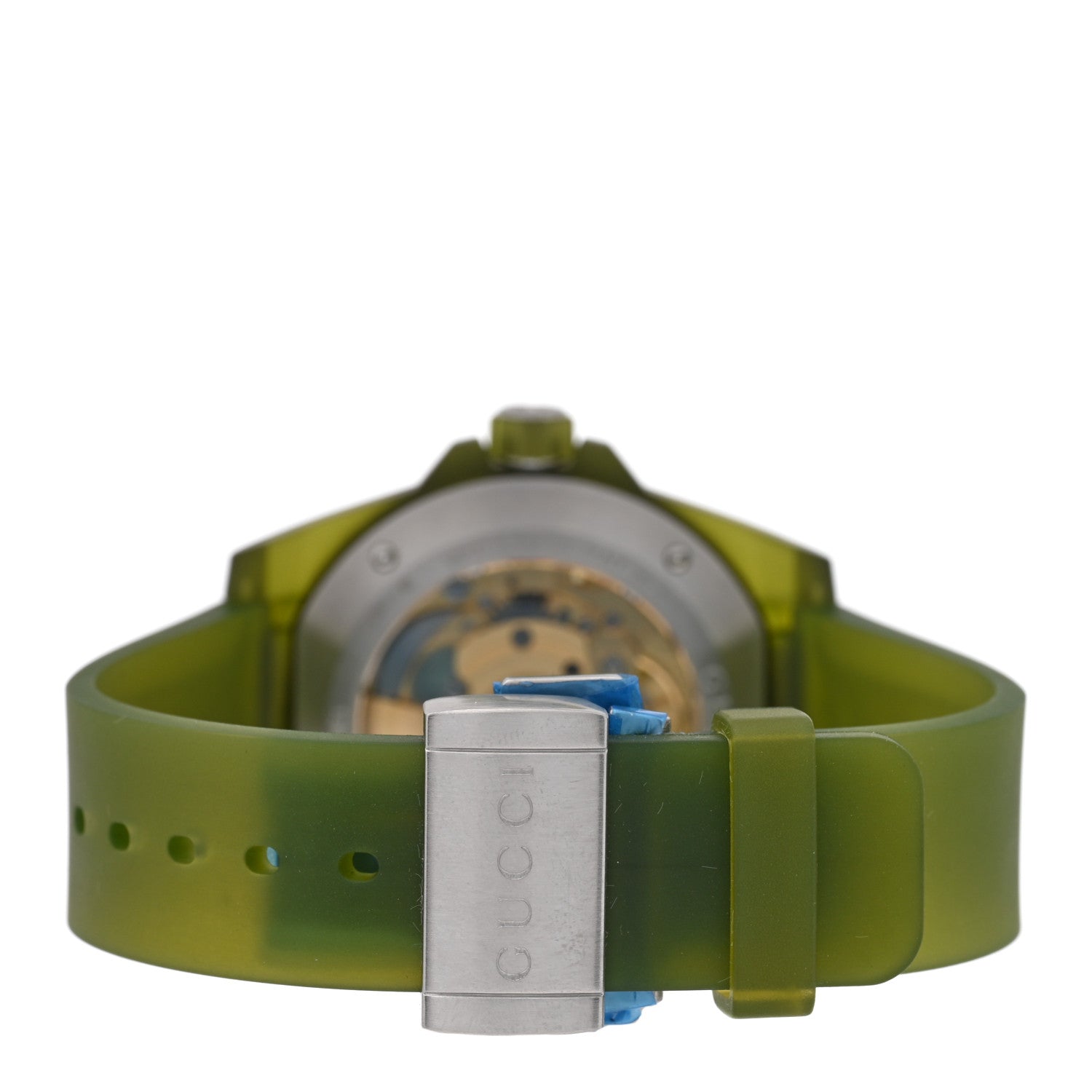 Gucci Stainless Steel Rubber 40mm Dive Quartz Watch Green 3 of 5