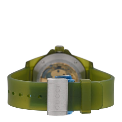 Gucci Stainless Steel Rubber 40mm Dive Quartz Watch Green 3 of 5
