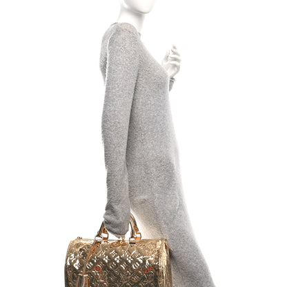 Louis Vuitton Monogram Miroir Speedy 30 Gold 2 of 12