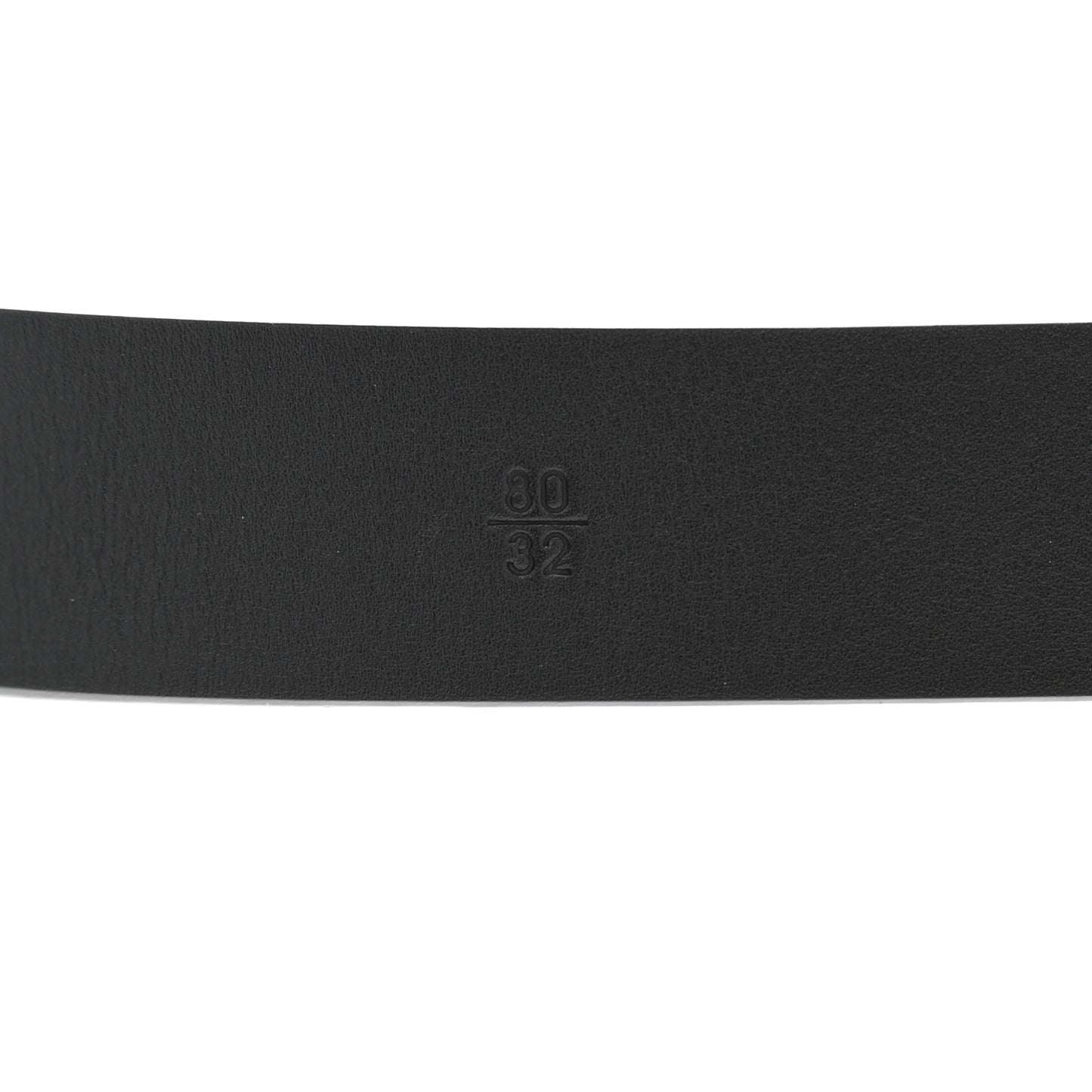 Glazed Calfskin CC Belt 80 32 Black