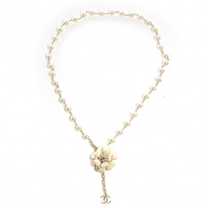 Chanel Pearl and Crystal Enamel Camellia Belt Gold 1 of 6