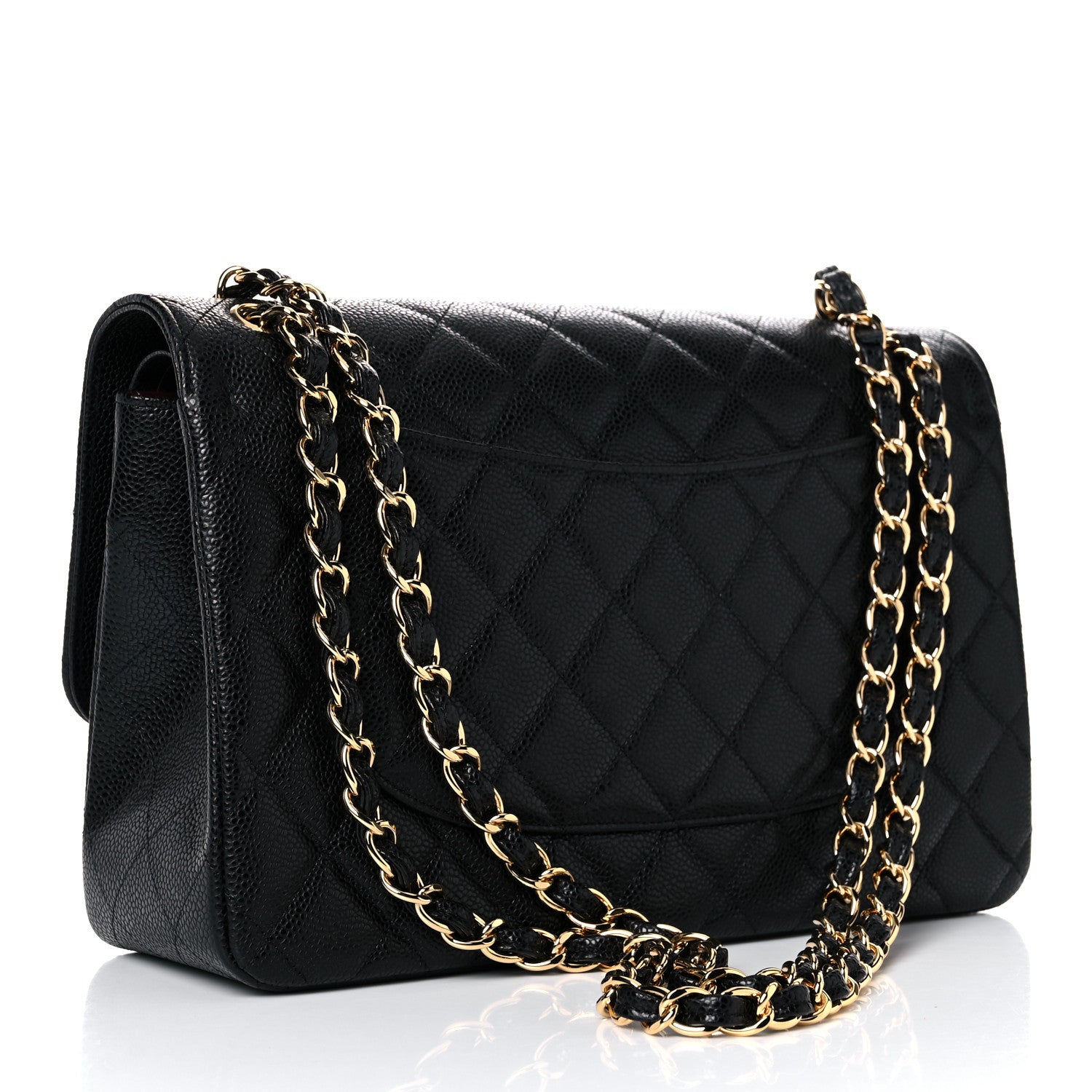 Chanel Caviar Quilted Jumbo Double Flap Black 3 of 10