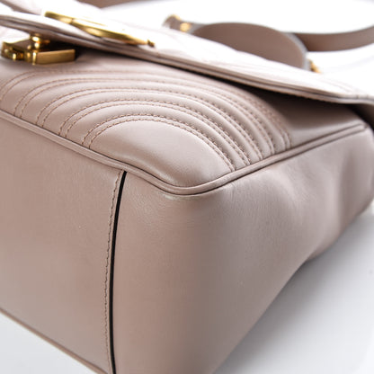 Gucci Calfskin Matelasse Small GG Marmont Top Handle Shoulder Bag Porcelain Rose 14 of 20