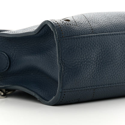Balenciaga Veau Grana Perforated Blackout Hardware Nano City Bleu Profond 9 of 15