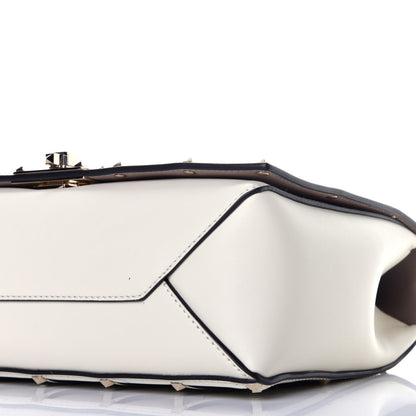 Valentino Garavani Smooth Calfskin Quilted Beehive Shoulder Bag Light Ivory 8 of 8
