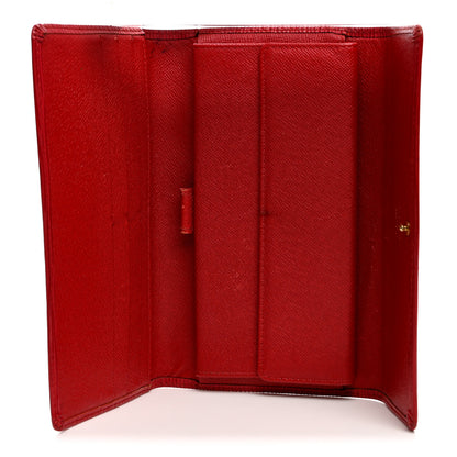 Louis Vuitton Epi Porte Tresor International Wallet Castillan Red 5 of 13