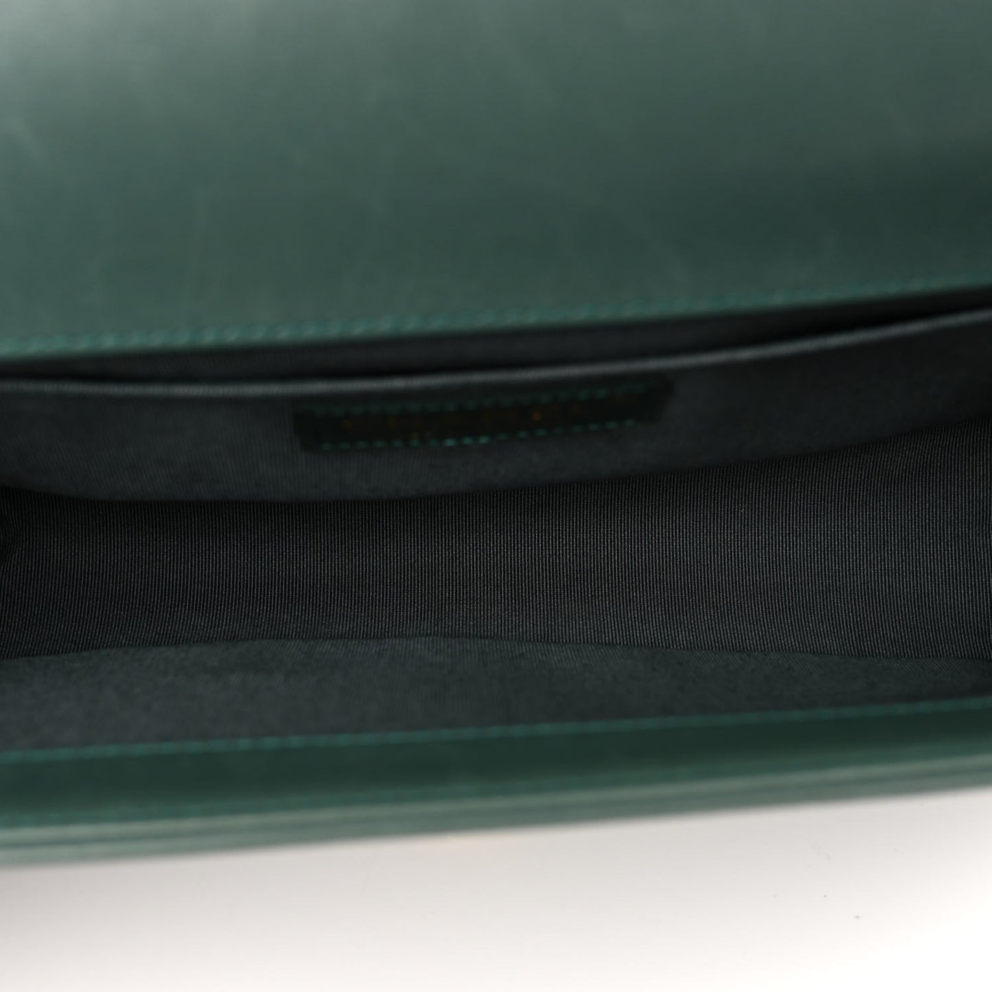 Calfskin Quilted Medium Boy Flap Dark Green