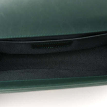 Chanel Calfskin Quilted Medium Boy Flap Dark Green 5 of 10