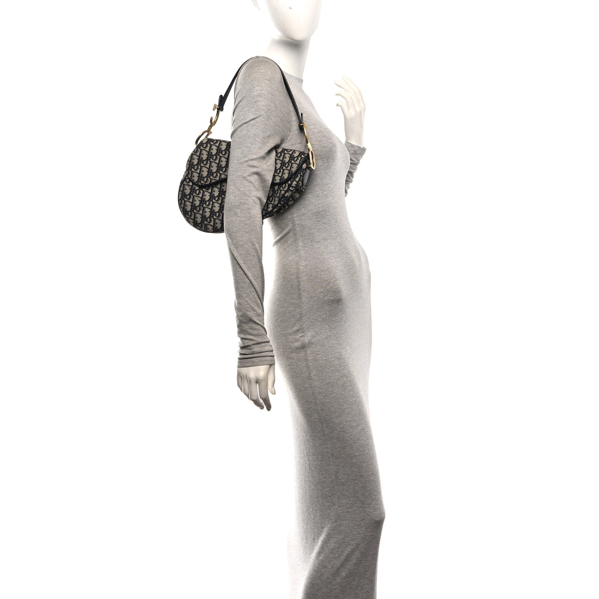Christian Dior Oblique Saddle Bag Blue 2 of 10