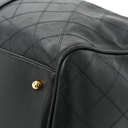 Chanel Calfskin Stitched CC Boston Black 14 of 19