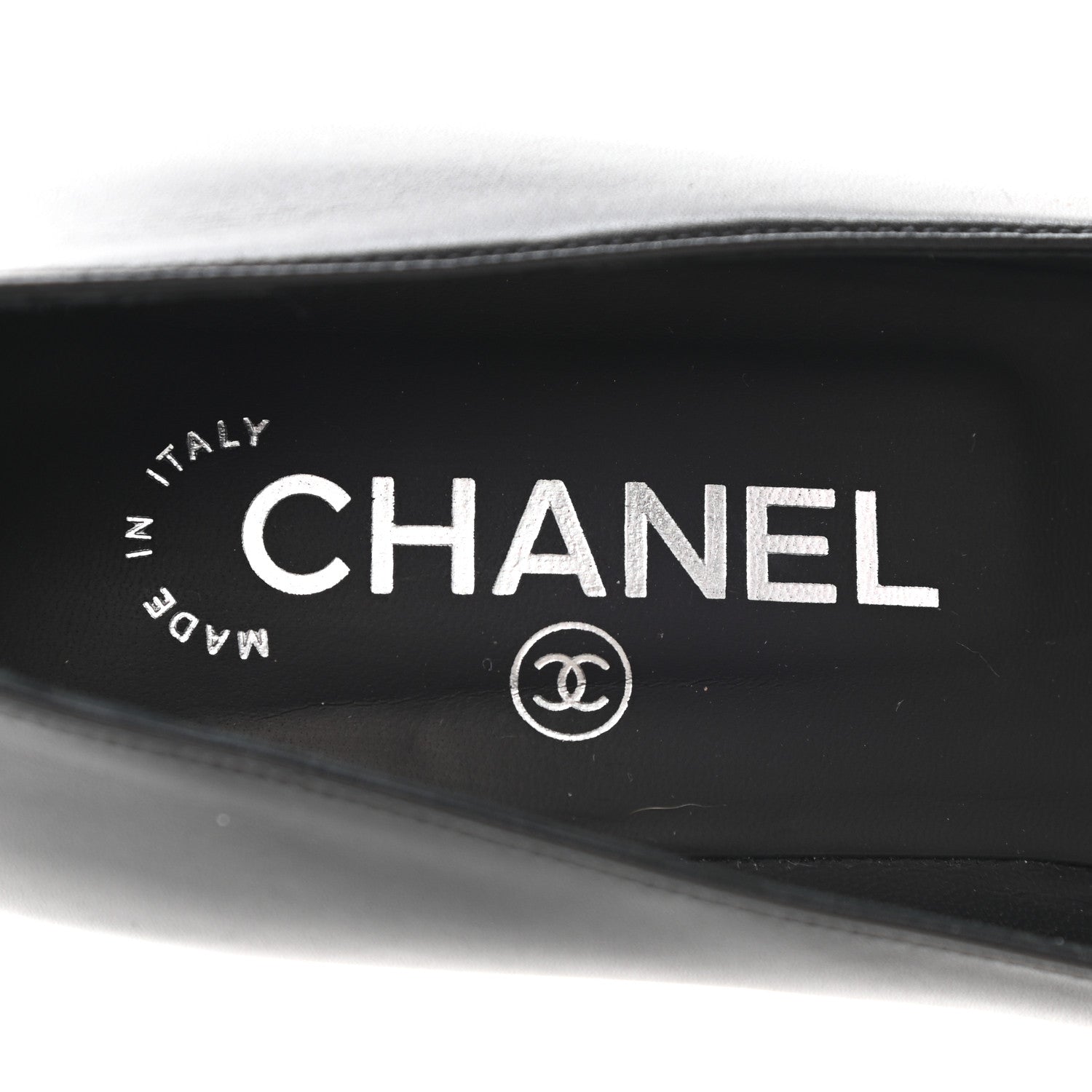 Chanel Calfskin CC Cap Toe Chain Pumps 39 Black 7 of 11