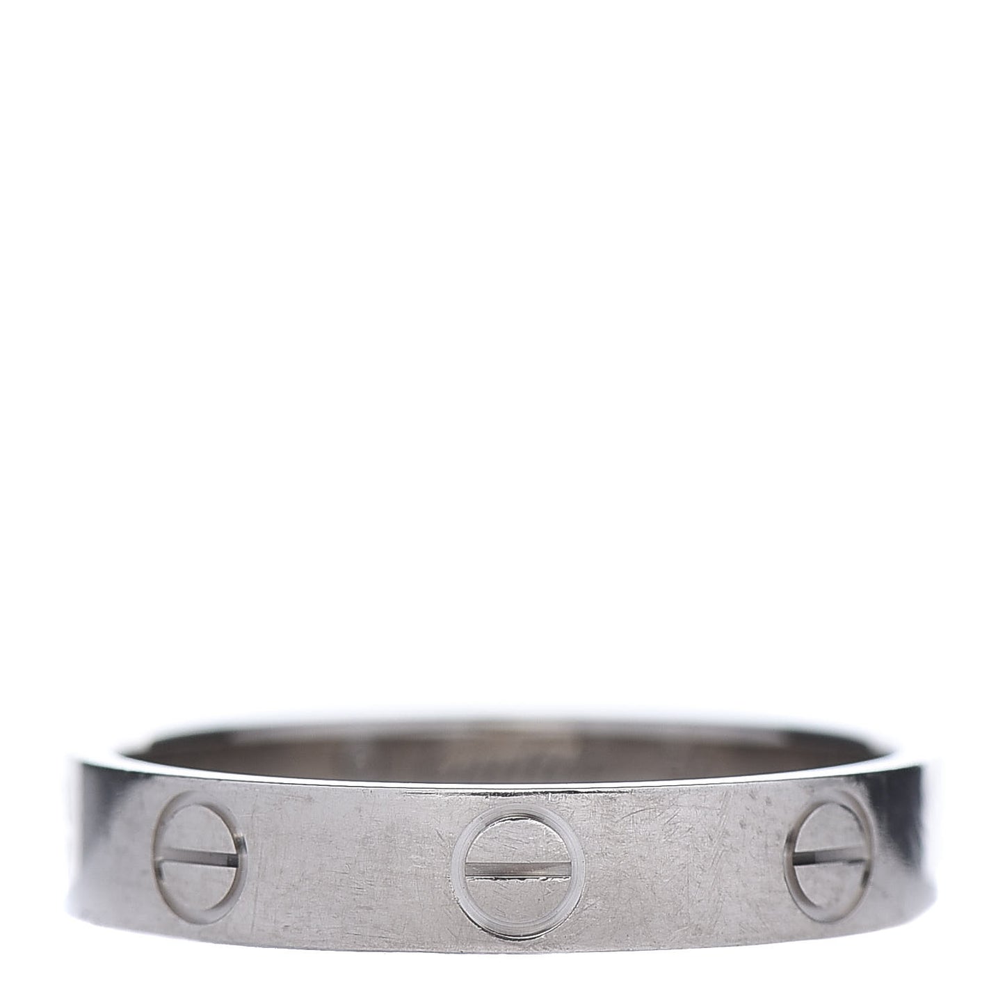 18K White Gold 3.5mm LOVE Wedding Band Ring 54 6.75