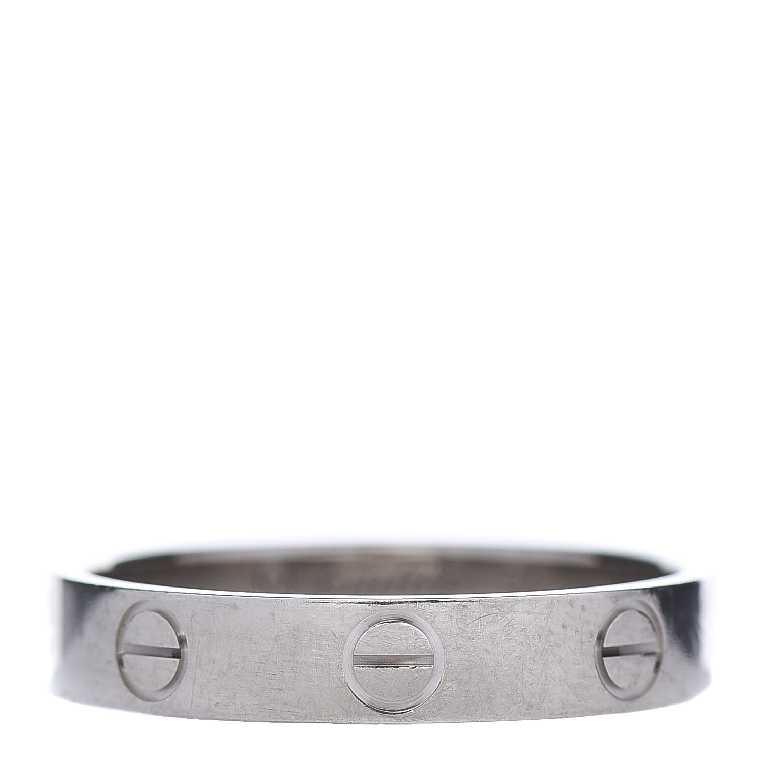 Cartier 18K White Gold 3.5mm LOVE Wedding Band Ring 54 6.75 1 of 4