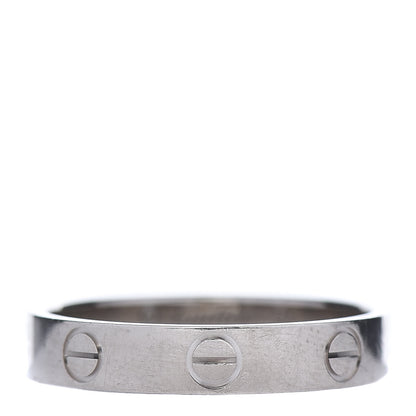 Cartier 18K White Gold 3.5mm LOVE Wedding Band Ring 54 6.75 1 of 4