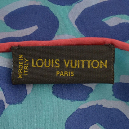 Louis Vuitton Silk Giant Leopard Square Scarf Blue Lagoon 3 of 4