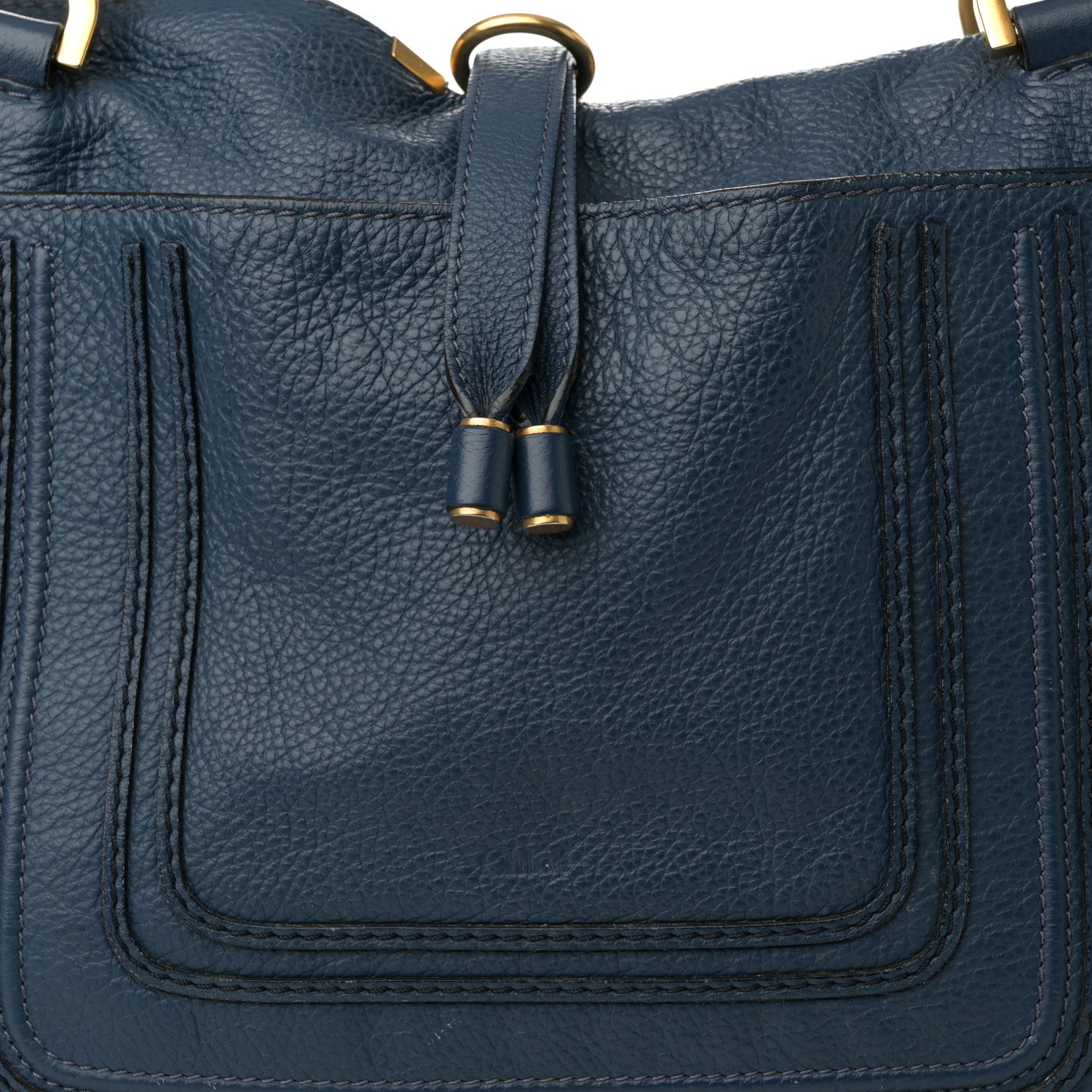 Chloe Calfskin Large New Marcie Tote Royal Navy 8 of 17