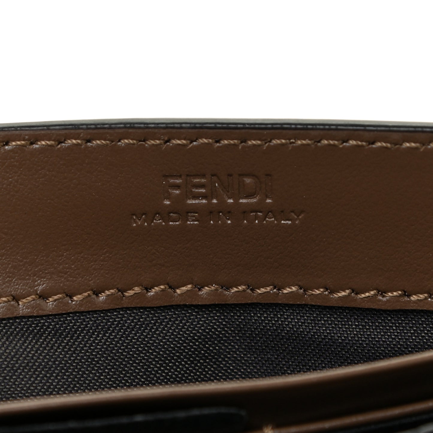 Vitello Soft F is Fendi Bi-Color FF 1974 Embossed Continental Envelope Wallet On Chain Maya Black