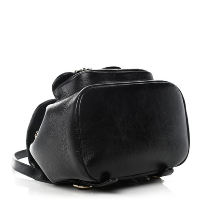 Chanel Glazed Aged Calfskin Quilted Small Duma Drawstring Backpack Black 3 of 10