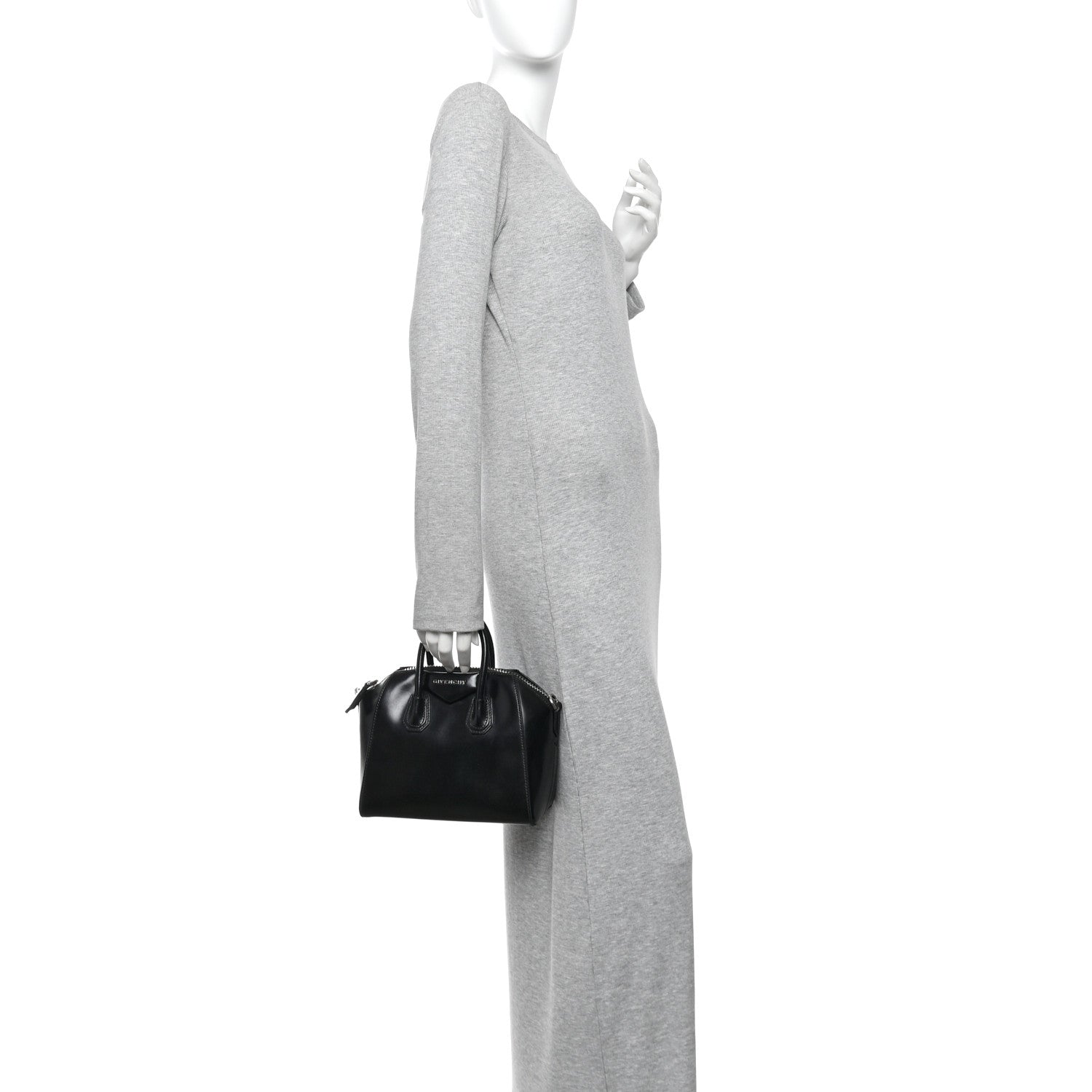 Givenchy Shiny Lord Calfskin Mini Antigona Black 2 of 10