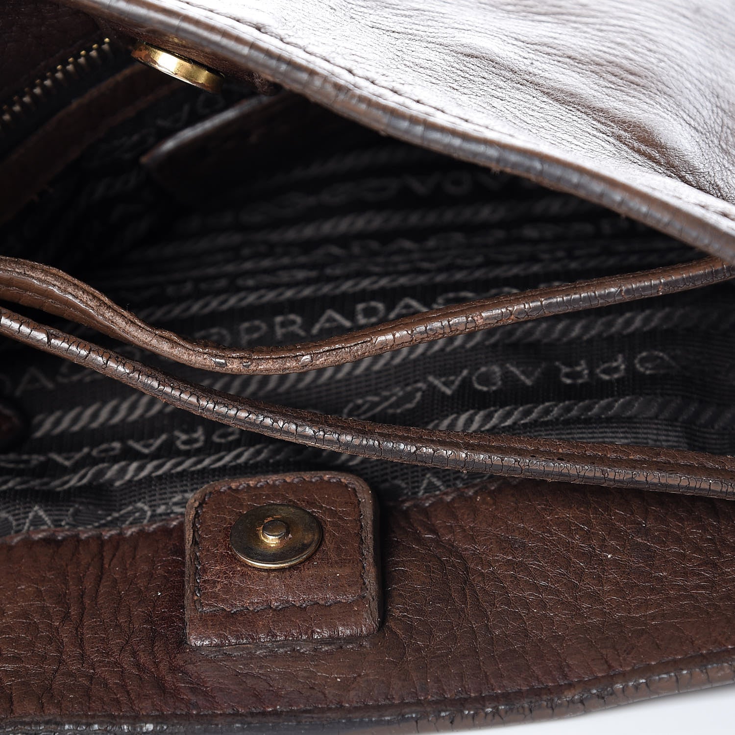 Prada Vitello Daino Shoulder Bag Bruciato 8 of 22