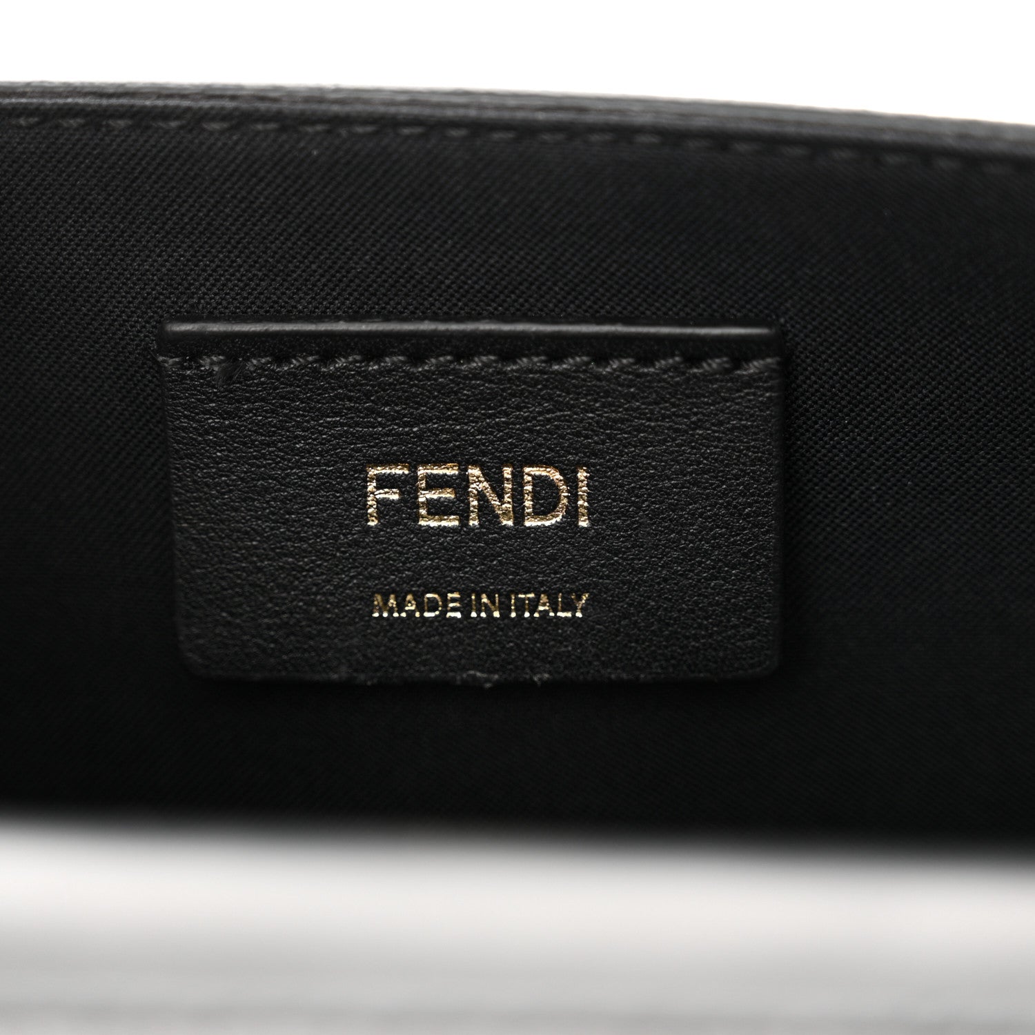 Fendi Vitello Liberty F is Fendi Bi-Color FF 1974 Embossed Envelope Belt Bag Maya Black 6 of 12