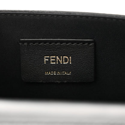 Fendi Vitello Liberty F is Fendi Bi-Color FF 1974 Embossed Envelope Belt Bag Maya Black 6 of 12
