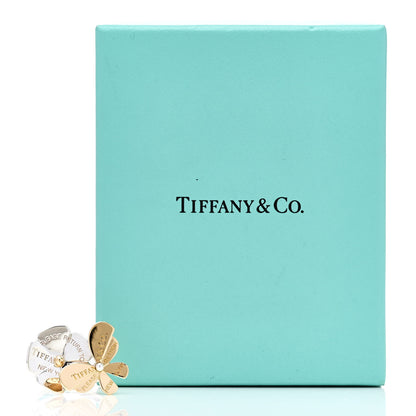 Tiffany 18K Yellow Gold Sterling Silver Return to Tiffany Love Bugs Butterfly Flower Ring 52 6 6 of 6