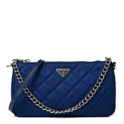 Prada Nylon Tessuto Impuntu Quilted Crossbody Bag Royal Blue 1 of 6