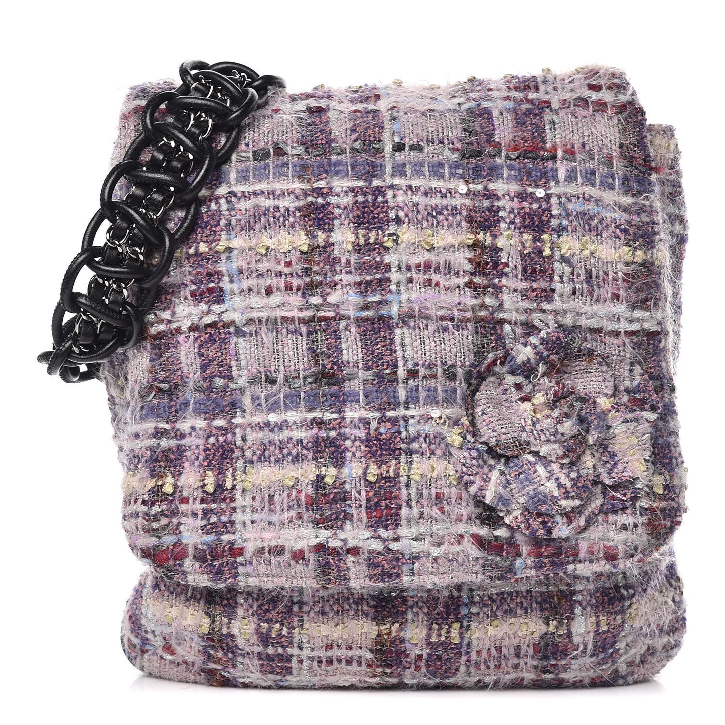 Tweed Camellia Messenger Multicolor