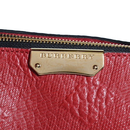 Burberry Heritage Grain Check Embossed Medium Dewsbury Tote Military Red 12 of 12