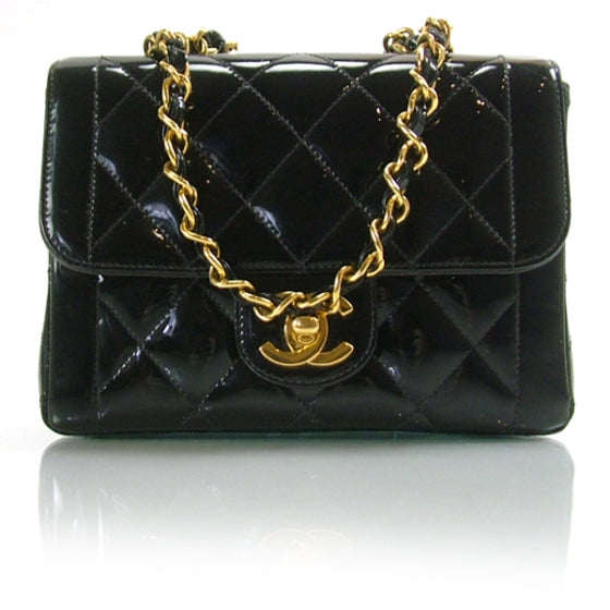 Patent Mini Flap Black