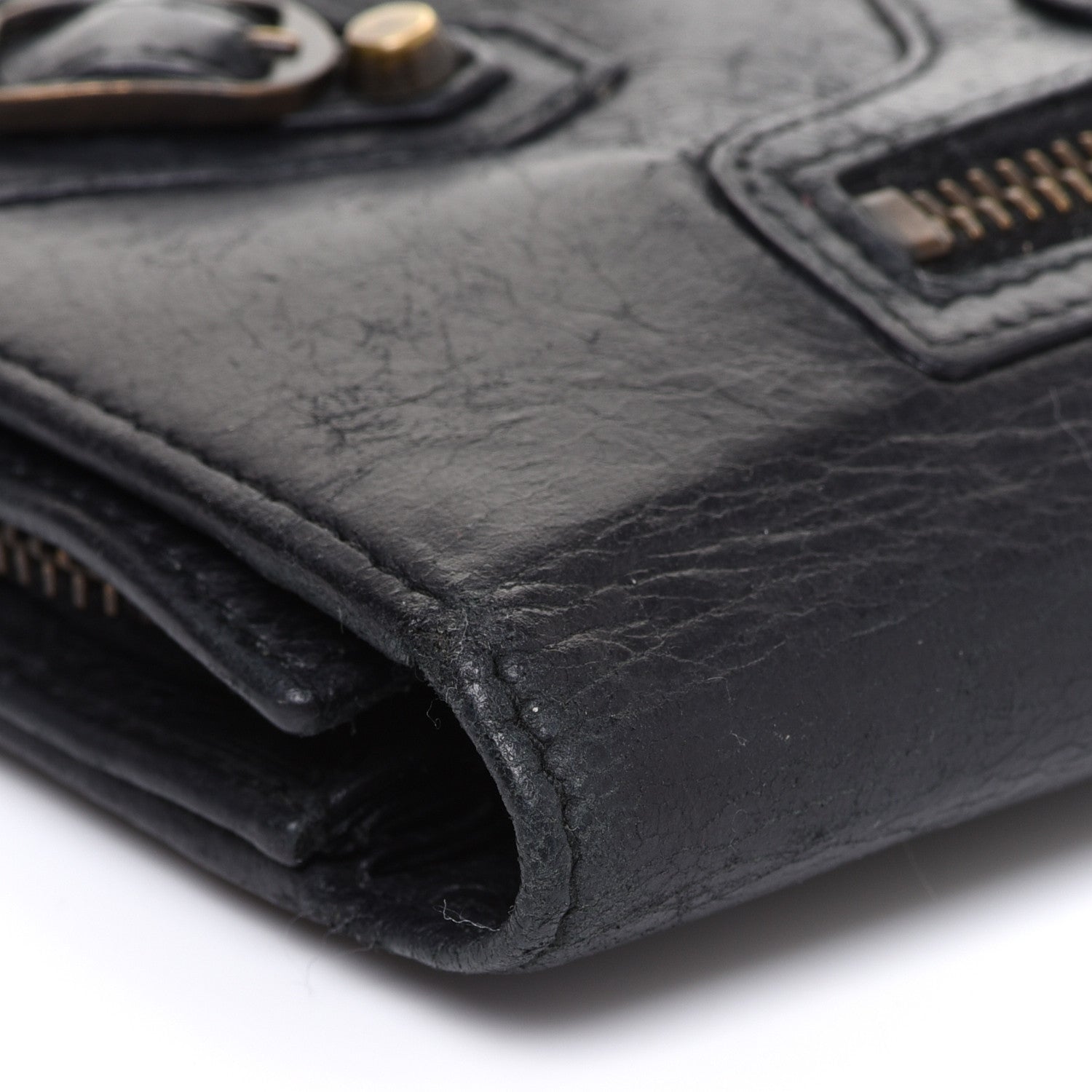 Balenciaga Agneau Classic Hardware Money Wallet Black 10 of 11