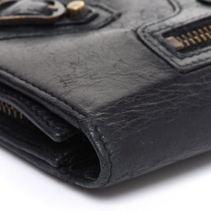 Balenciaga Agneau Classic Hardware Money Wallet Black 10 of 11