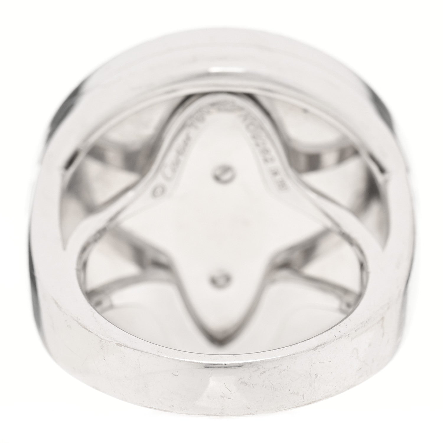 Cartier 18K White Gold Diamond Mother of Pearl Pasha De Cartier Ring 52 6 3 of 5