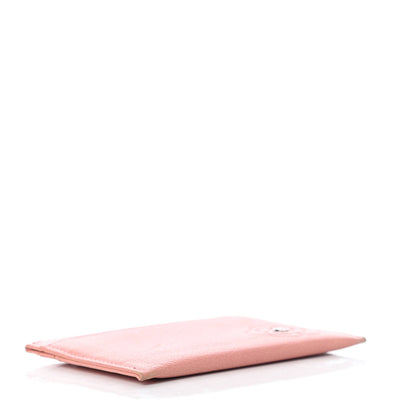 Chanel Goatskin Camellia Embossed Card Holder Pink 4 of 12